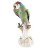 A GERMAN MEISSEN PORCELAIN MODEL OF A PARROT, MEISSEN, DRESDEN, LATE 19TH-EARLY 20TH CENTURY