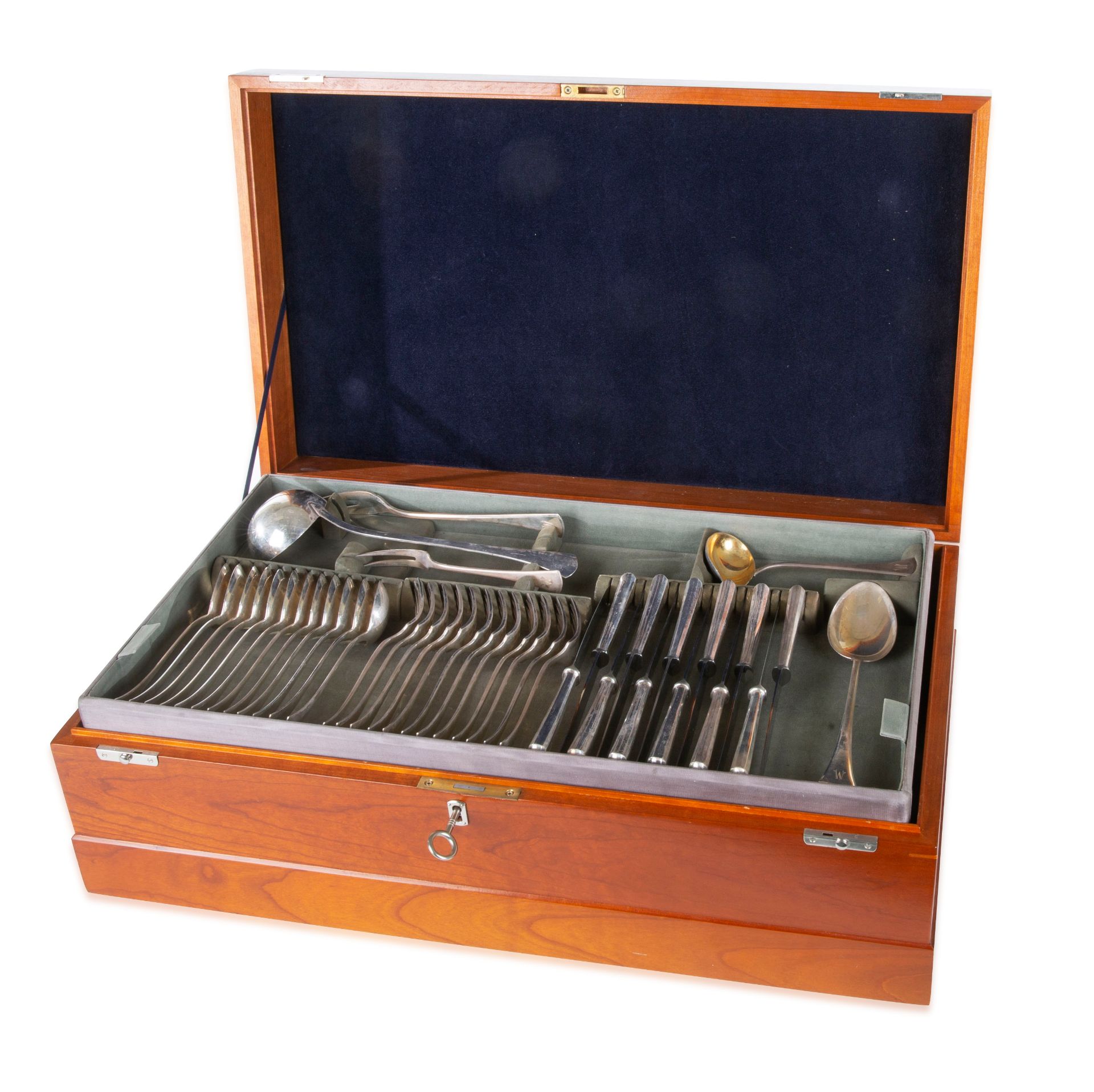 AN EXTENSIVE TWELVE-PERSON SILVER FLATWARE SERVICE, FRANKTISEK BIBUS, CZECHOSLOVAKIA, 1929-1942