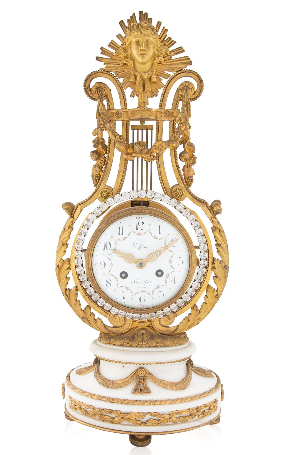 A LOUIS XVI STYLE BRONZE TIFFANY & CO. MANTLE CLOCK, LATE 19TH CENTURY