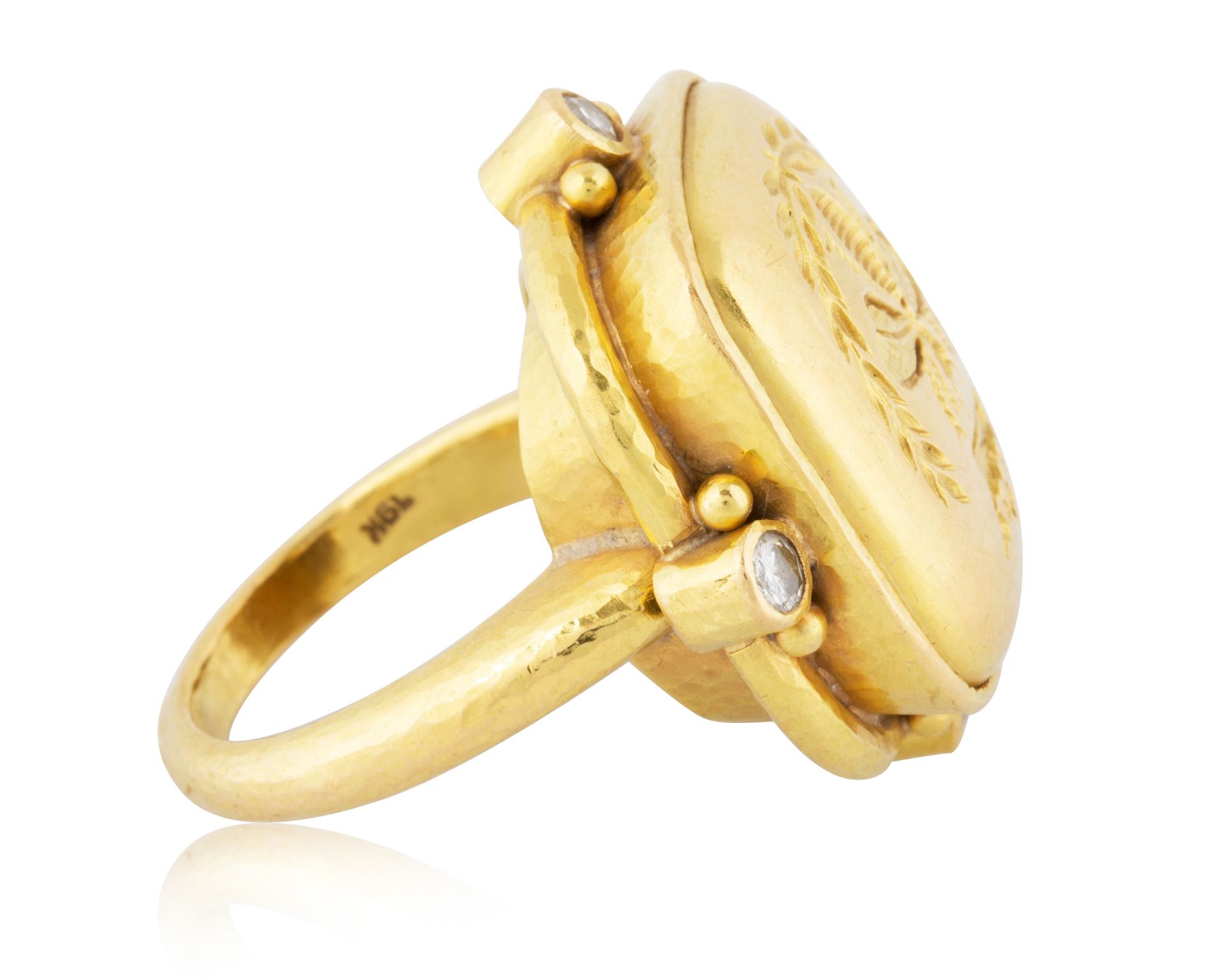 A 19KT GOLD AND DIAMOND 'QUEEN BEE' RING, ELIZABETH LOCKE - Bild 2 aus 4
