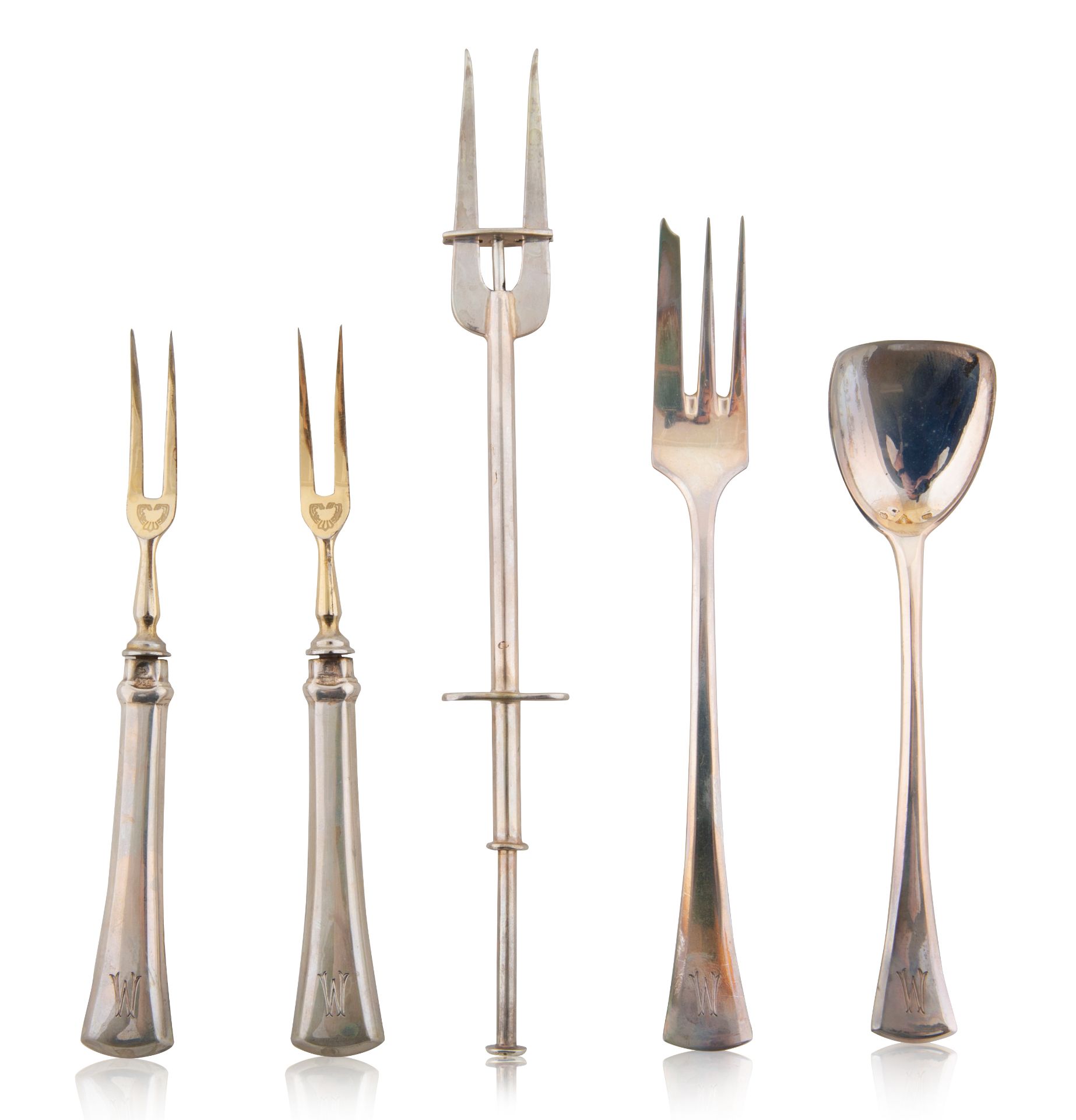 AN EXTENSIVE TWELVE-PERSON SILVER FLATWARE SERVICE, FRANKTISEK BIBUS, CZECHOSLOVAKIA, 1929-1942 - Image 7 of 9