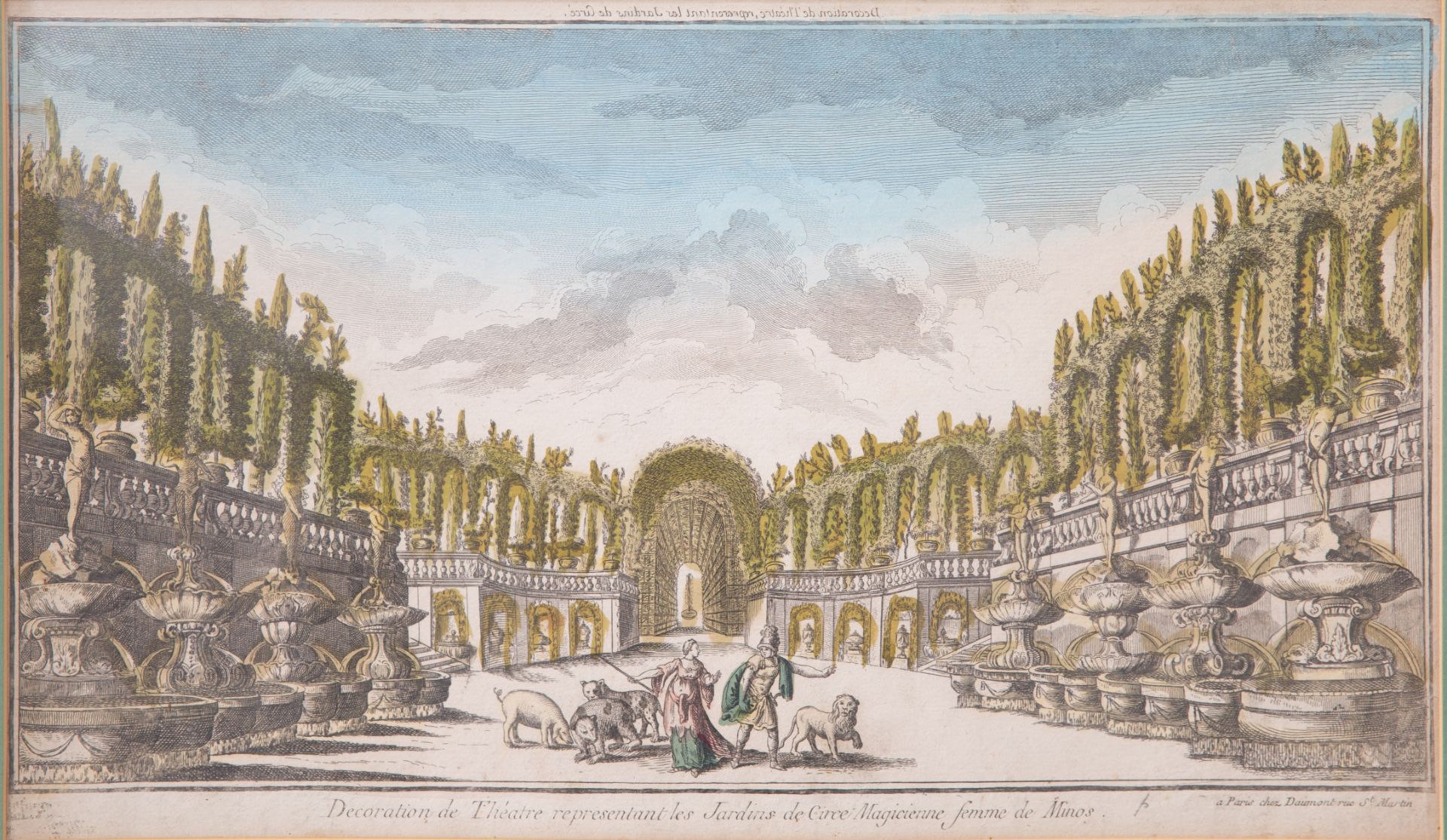 A SET OF FOUR FRENCH VUE D'OPTIQUE HAND-COLORED ETCHINGS, CIRCA 1770 - Image 10 of 13