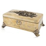 A RUSSIAN GILT SILVER BOX, GRACHEV, ST. PETERSBURG, 1893