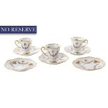 PARTIAL PORCELAIN TEA SET WITH FLORAL MOTIF, SCHUMANN BAVARIA, RHEINLAND, GERMANY, CIRCA 1945