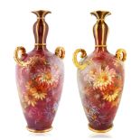 ROYAL BONN EARLY ART-NOUVEAU PORCELAIN VASES, 1890-1920