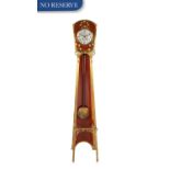 ART NOUVEAU STYLE WOOD AND BRASS GRANDFATHER CLOCK
