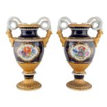 A PAIR OF 19TH CENTURY MEISSEN PORCELAIN VASES