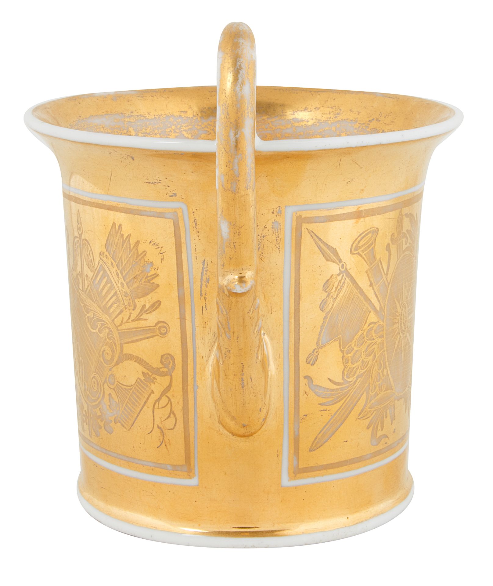 19TH CENTURY LARGE RUSSIAN PORCELAIN GILT CUP - Image 4 of 5