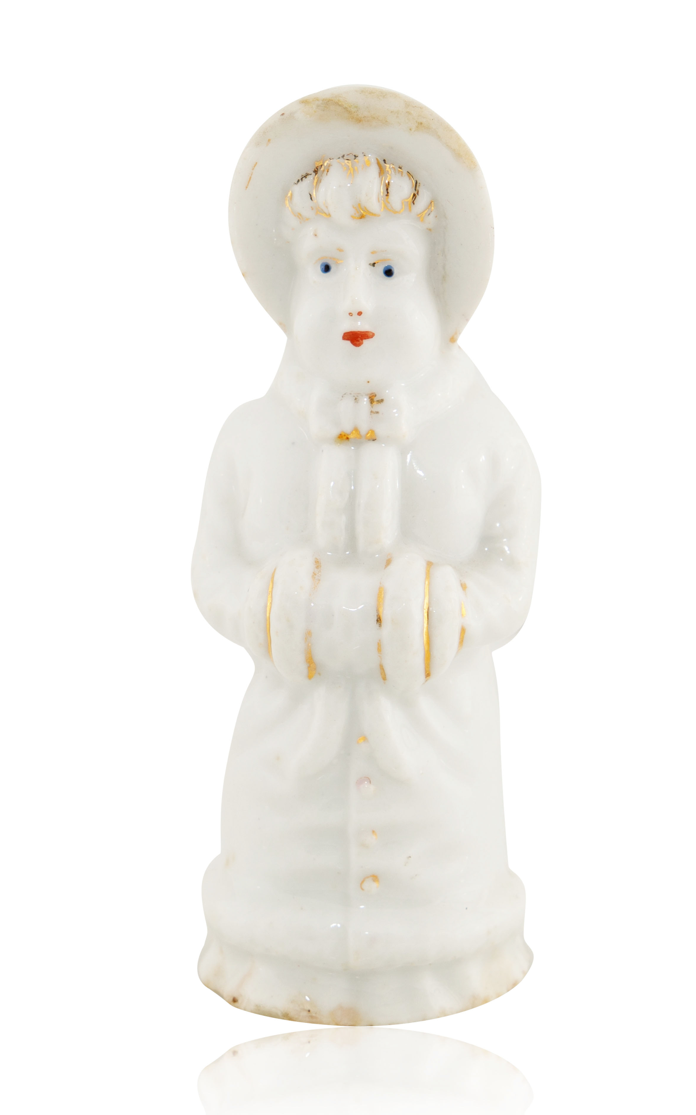 A 1850S KHRAPUNOV-NOVIY PORCELAIN SET OF FIGURATIVE SALT & PEPPER SHAKERS, KUZYAEVO - Image 8 of 10