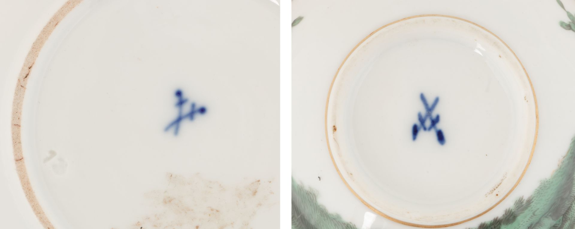 19TH CENTURY MEISSEN PORCELAIN TEA CUP AND SAUCER - Image 7 of 7