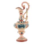 A 1861-1870 AUSTRIAN MAJOLICA EWER