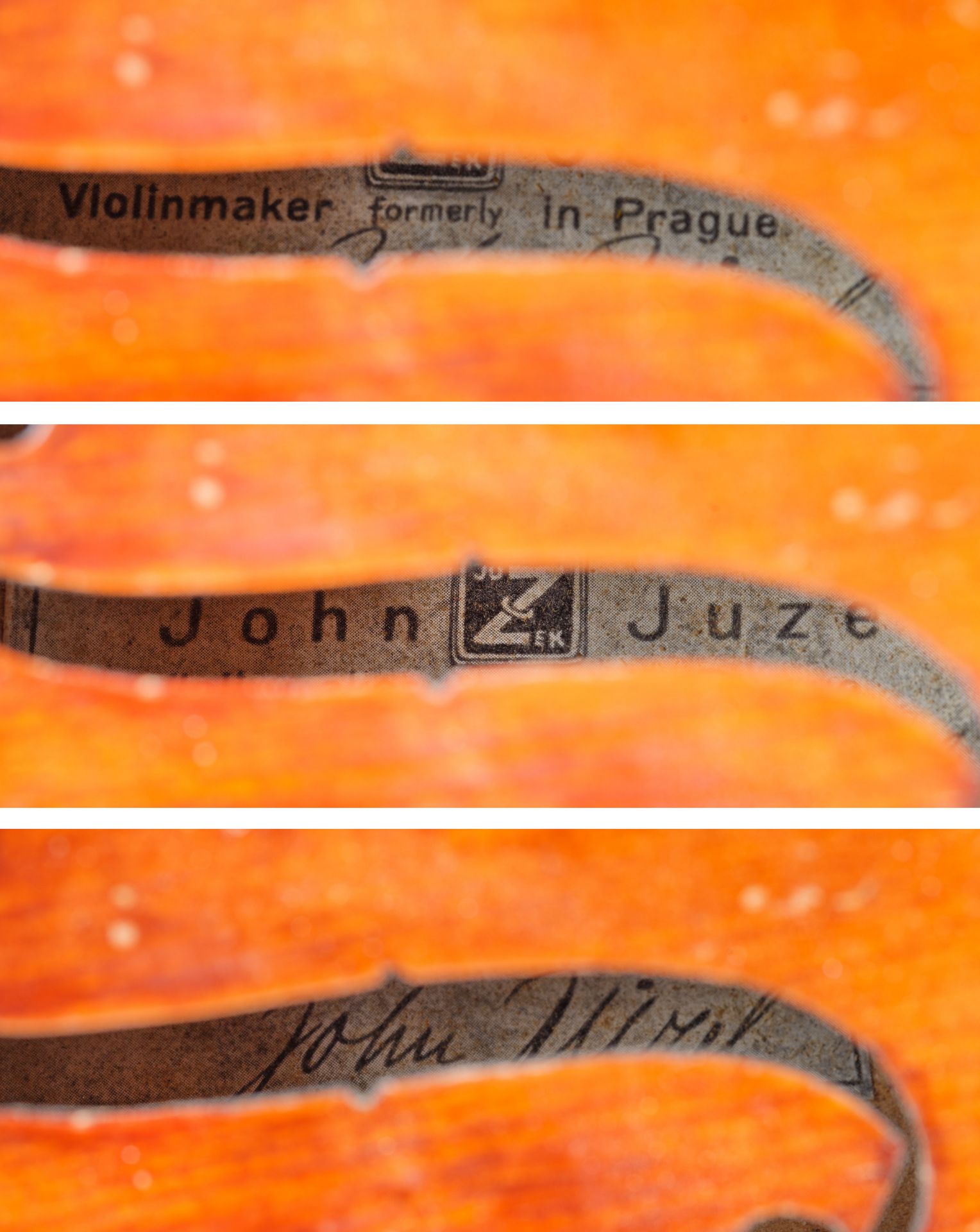 A EARLY 20TH CENTURY JOHN JUZEK (CZECHOSLOVAKIAN 1892-1965) VIOLIN, PRAGUE - Image 4 of 4