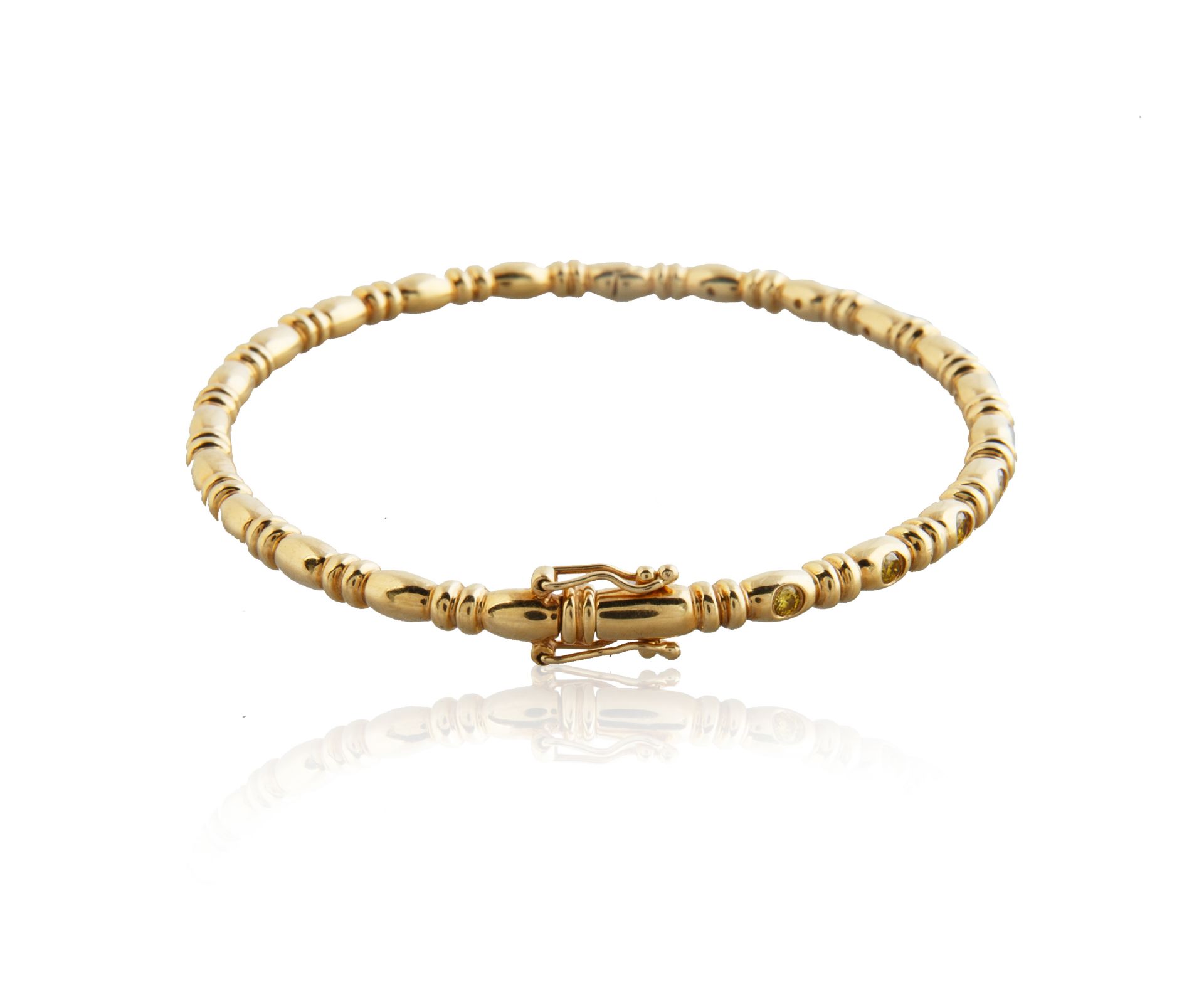 18KT YELLOW GOLD AND CITRINE BRACELET - Image 2 of 4