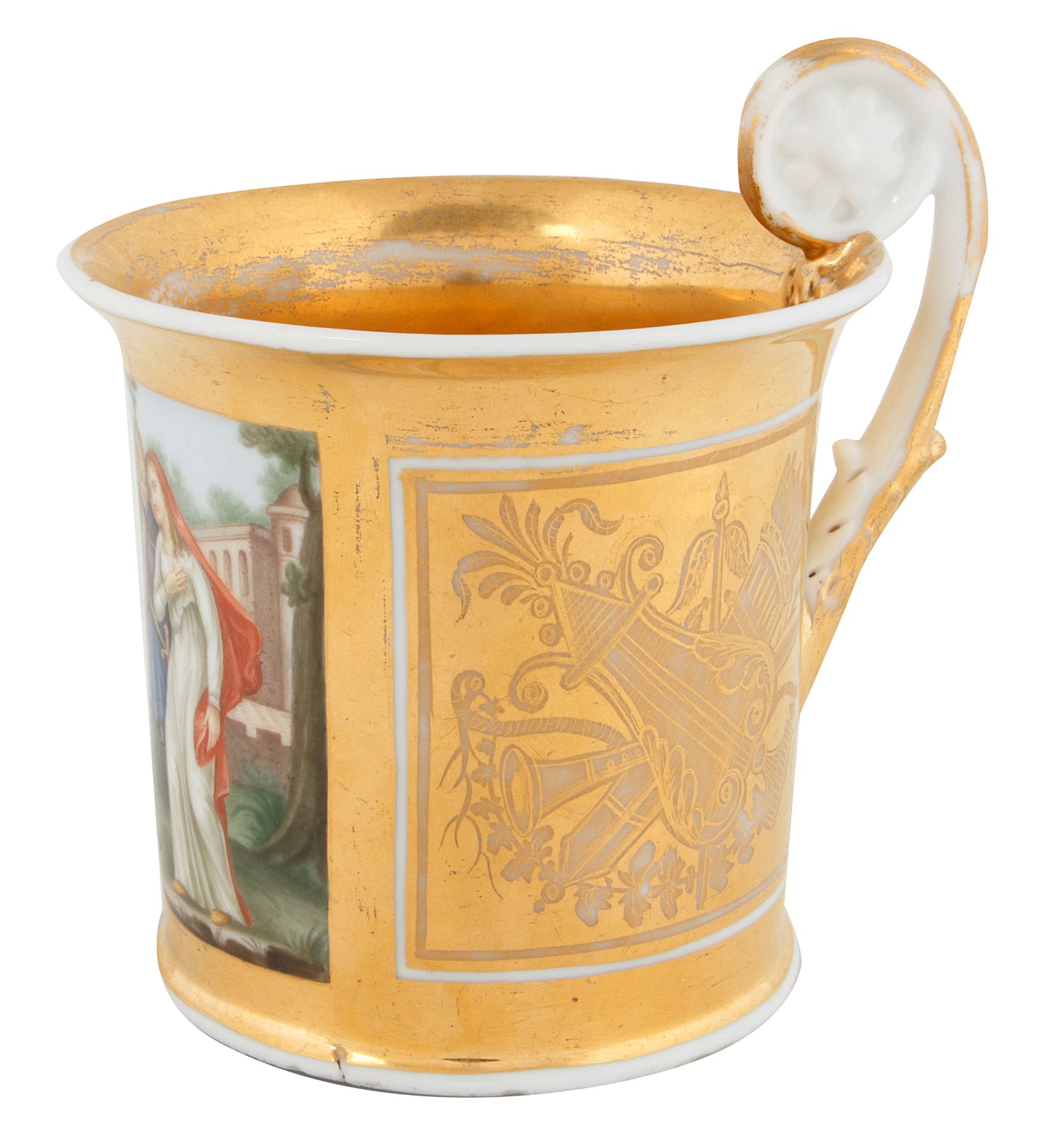 19TH CENTURY LARGE RUSSIAN PORCELAIN GILT CUP - Image 2 of 5