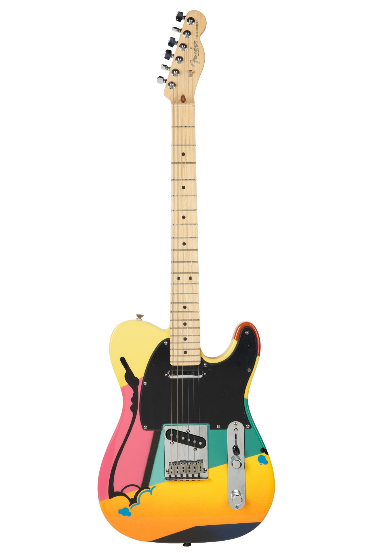 A HAND-PAINTED FENDER TELECASTER BY CRASH [JOHN MATOS] (AMERICAN B. 1961), 2011