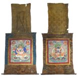 18TH CENTURY PAIR OF TANTRIC SINO-TIBETAN THANGKAS