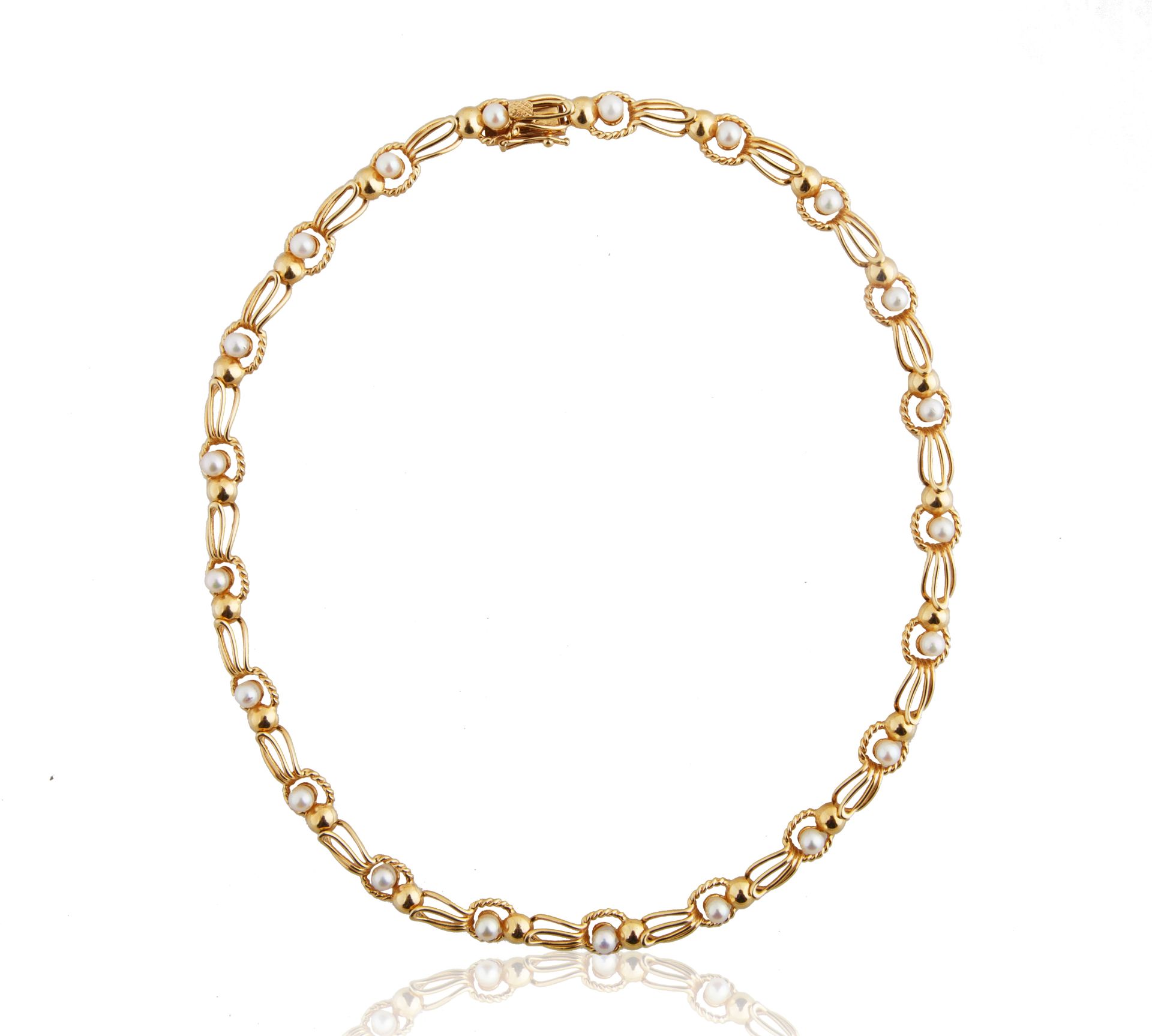 PEARL AND 18KT GOLD BRACELET AND NECKLACE SET - Image 2 of 8