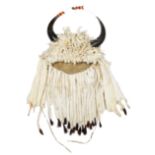 A NORTHERN PLAINS STYLE BUFFALO SPLIT HORN HEADDRESS, PROBABLY CONTEMPORARY