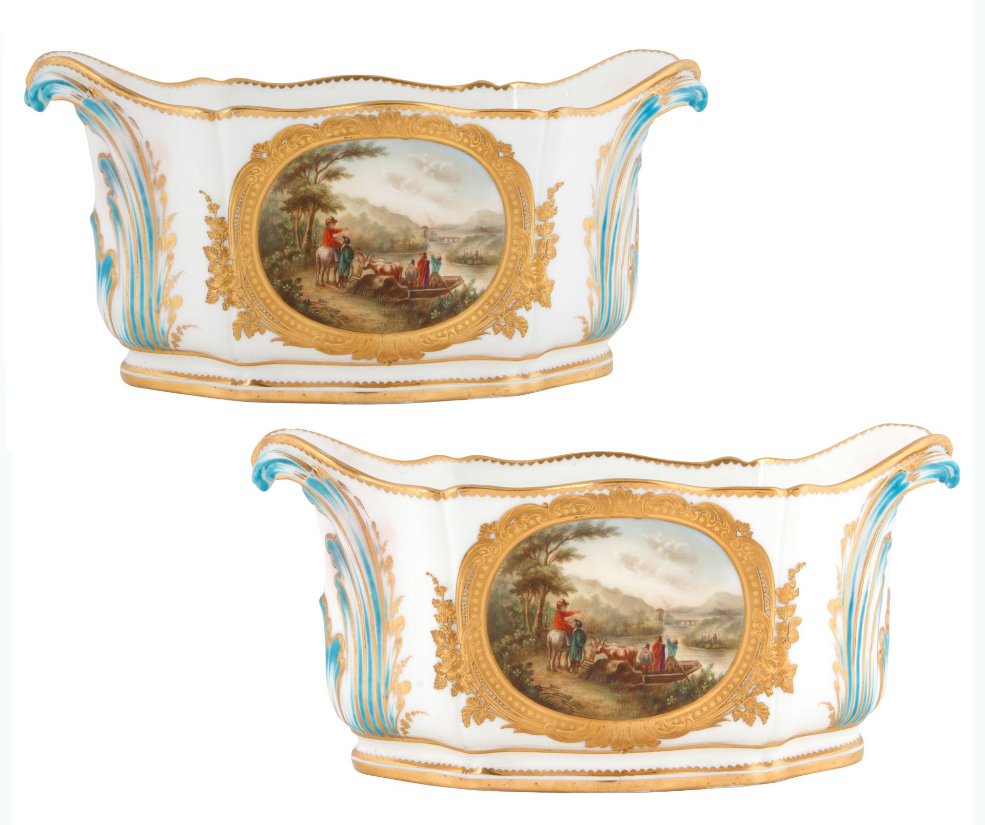 COALBROOKDALE COALPORT FLOWER POTS, 1850S-1865