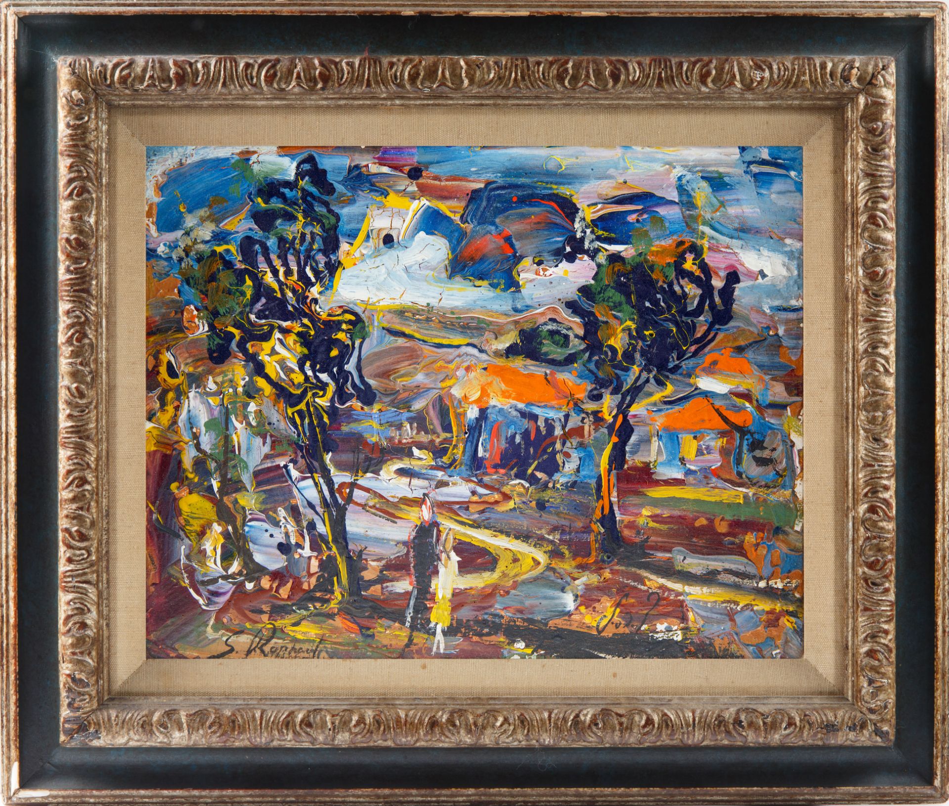 A PAIR OF LANDSCAPES BY ZVI RAPHAELI (ISRAELI 1924-2005) - Image 3 of 9