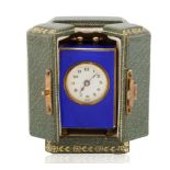 AN EARLY 20TH CENTURY VALME SWISS ARGENT MINIATURE CARRIAGE CLOCK, RETAILED BY SHREVE CRUMP & LOW CO