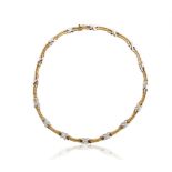 CIT ITALY 14KT YELLOW GOLD AND DIAMOND NECKLACE