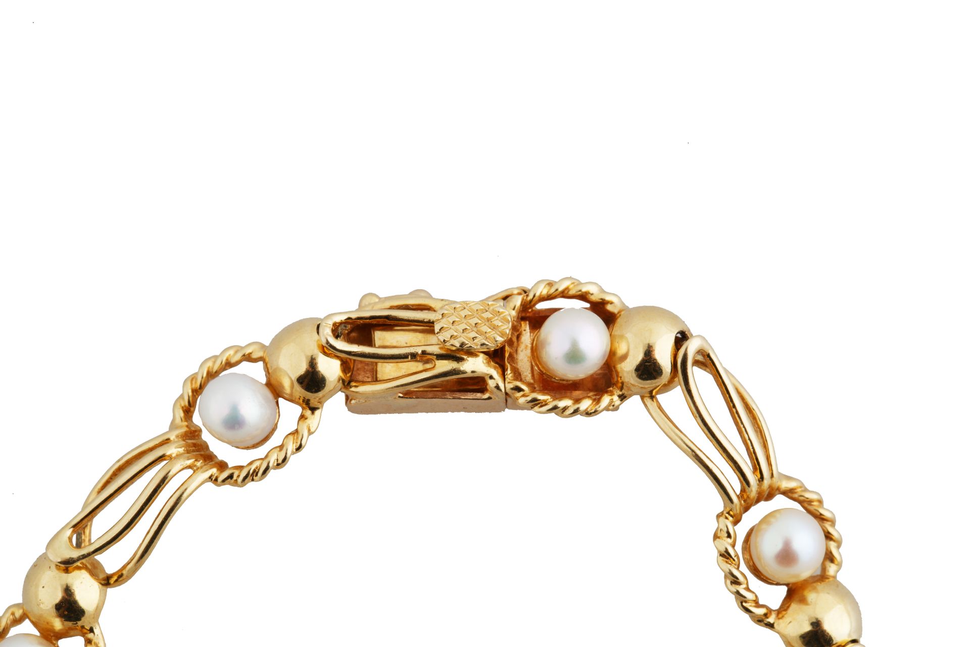 PEARL AND 18KT GOLD BRACELET AND NECKLACE SET - Image 6 of 8