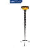 CIRCA 1900 MULLER FRERES LUNEVILLE CAMEO GLASS FLOOR LAMP