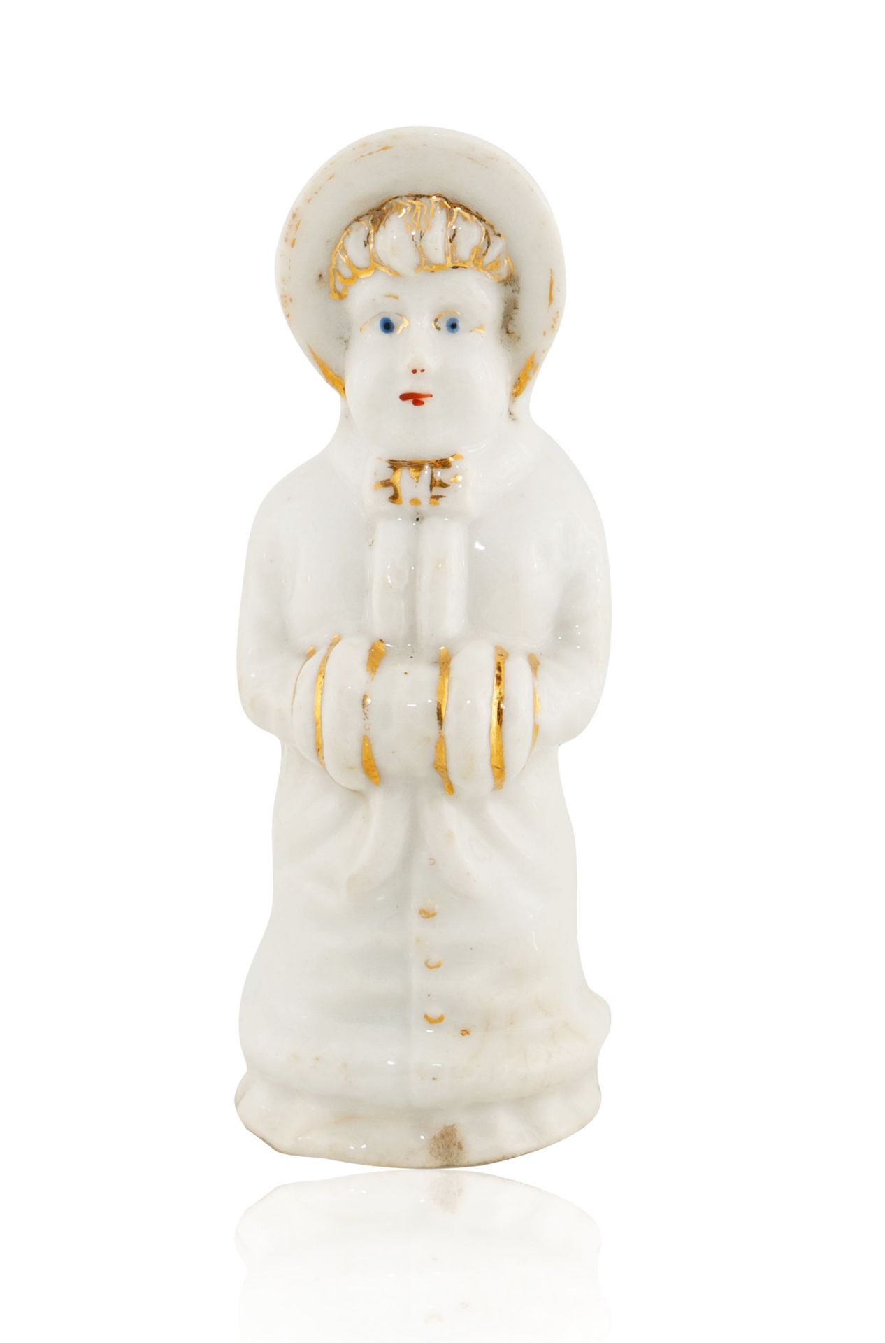 A 1850S KHRAPUNOV-NOVIY PORCELAIN SET OF FIGURATIVE SALT & PEPPER SHAKERS, KUZYAEVO - Bild 5 aus 10