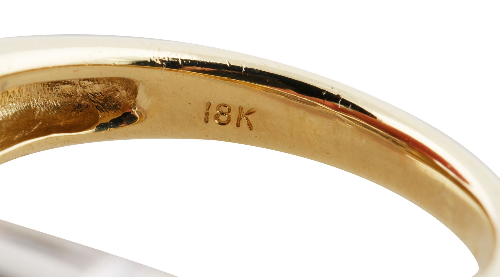 A 4.30 CT BRILLIANT ROUND CUT DIAMOND RING SET IN 18KT GOLD BAND - Bild 4 aus 7