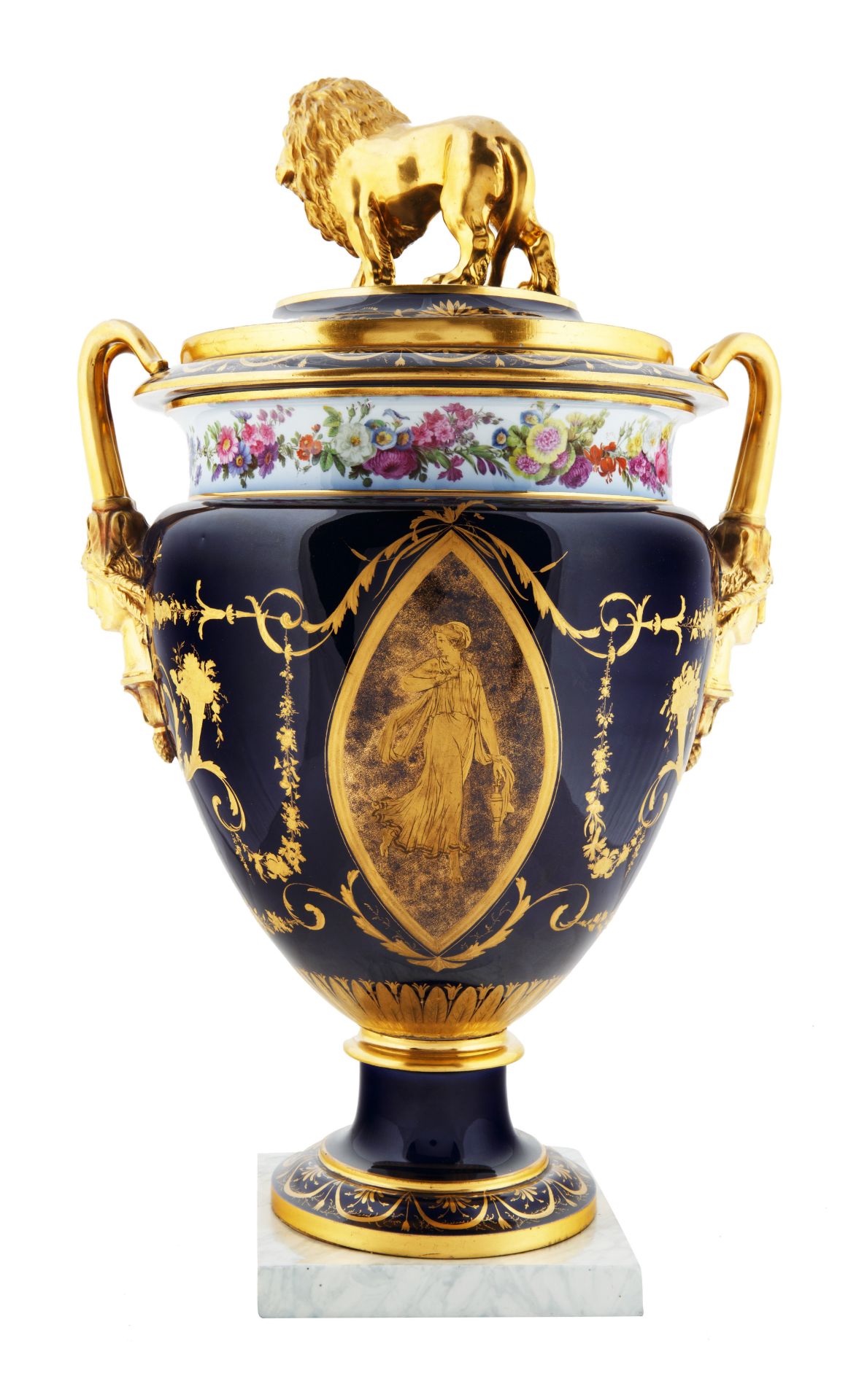 A LIKELY SEVRES PORCELAIN COVERED URN - Image 2 of 5
