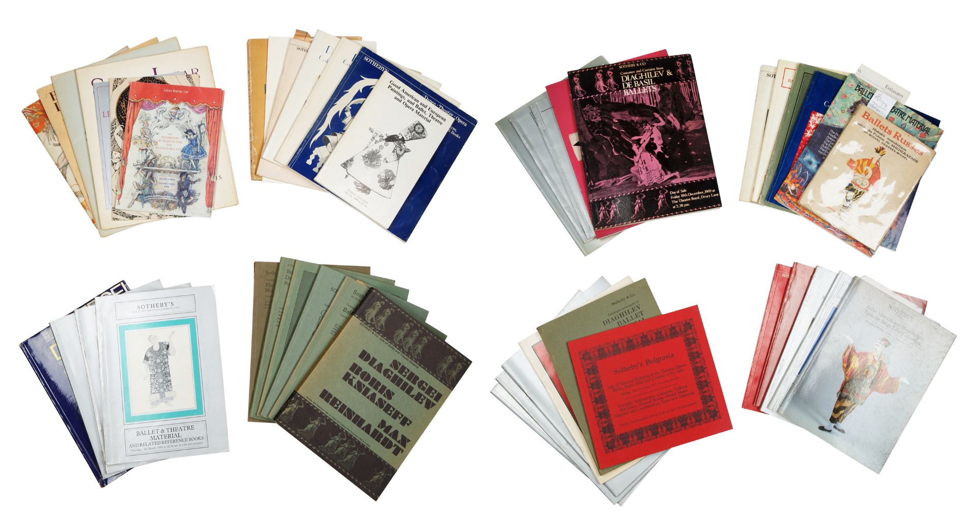 A GROUP OF 46 BALLET RUSSE AUCTION CATALOGUES AND BOOKS