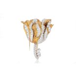 TIFFANY & CO. GOLD AND DIAMOND TULIP BROOCH