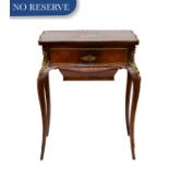 19TH CENTURY ITALIAN REGENCE-REVIVAL GILT-BRASS-MOUNTED ROSEWOOD SEWING STAND