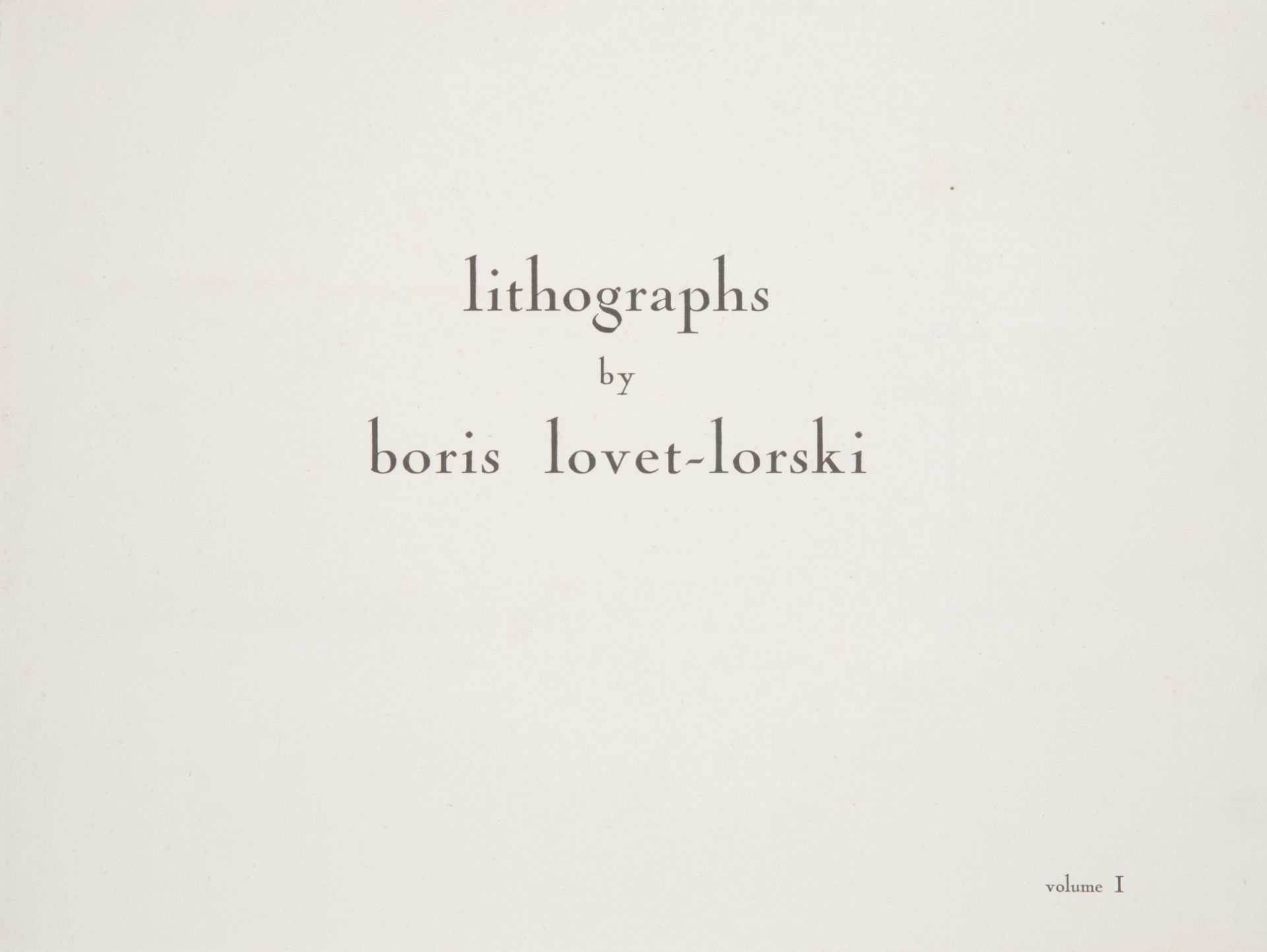 A GROUP OF TEN LITHOGRAPHS BY BORIS LOVET-LORSKI (AMERICAN 1894-1973), VOL. 1 - Image 3 of 8