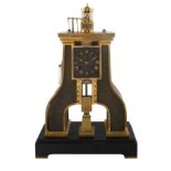 CIRCA 1900 GUILMET PARIS, INDUSTRIAL STEAM DESK CLOCK