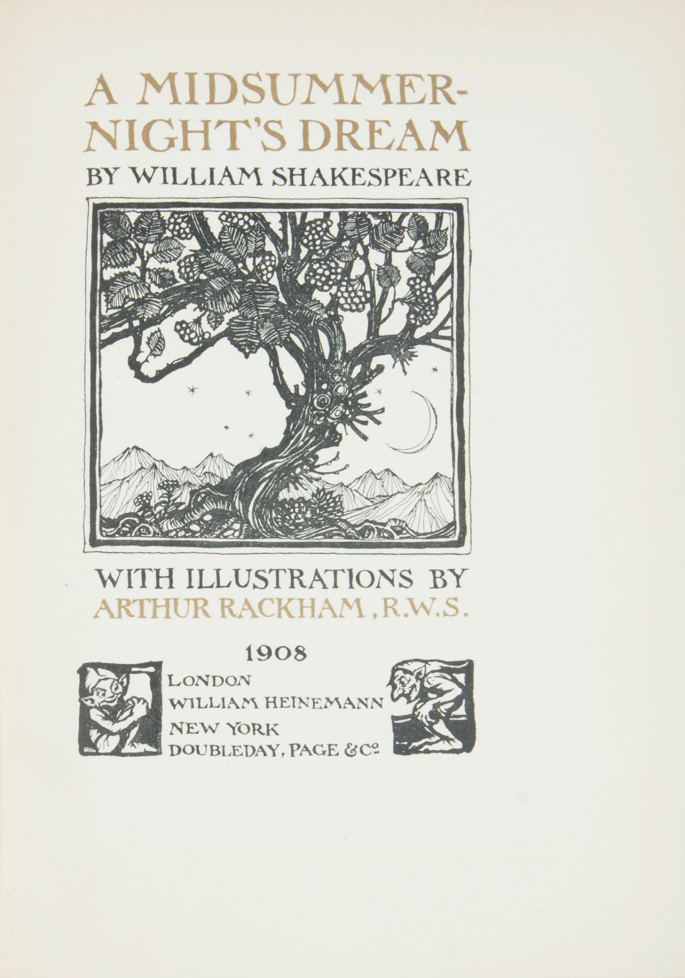 1908 MIDSUMMER NIGHT'S DREAM BY WILLIAM SHAKESPEARE, ILLUSTRATIONS BY ARTHUR RACKHAM - Bild 4 aus 7