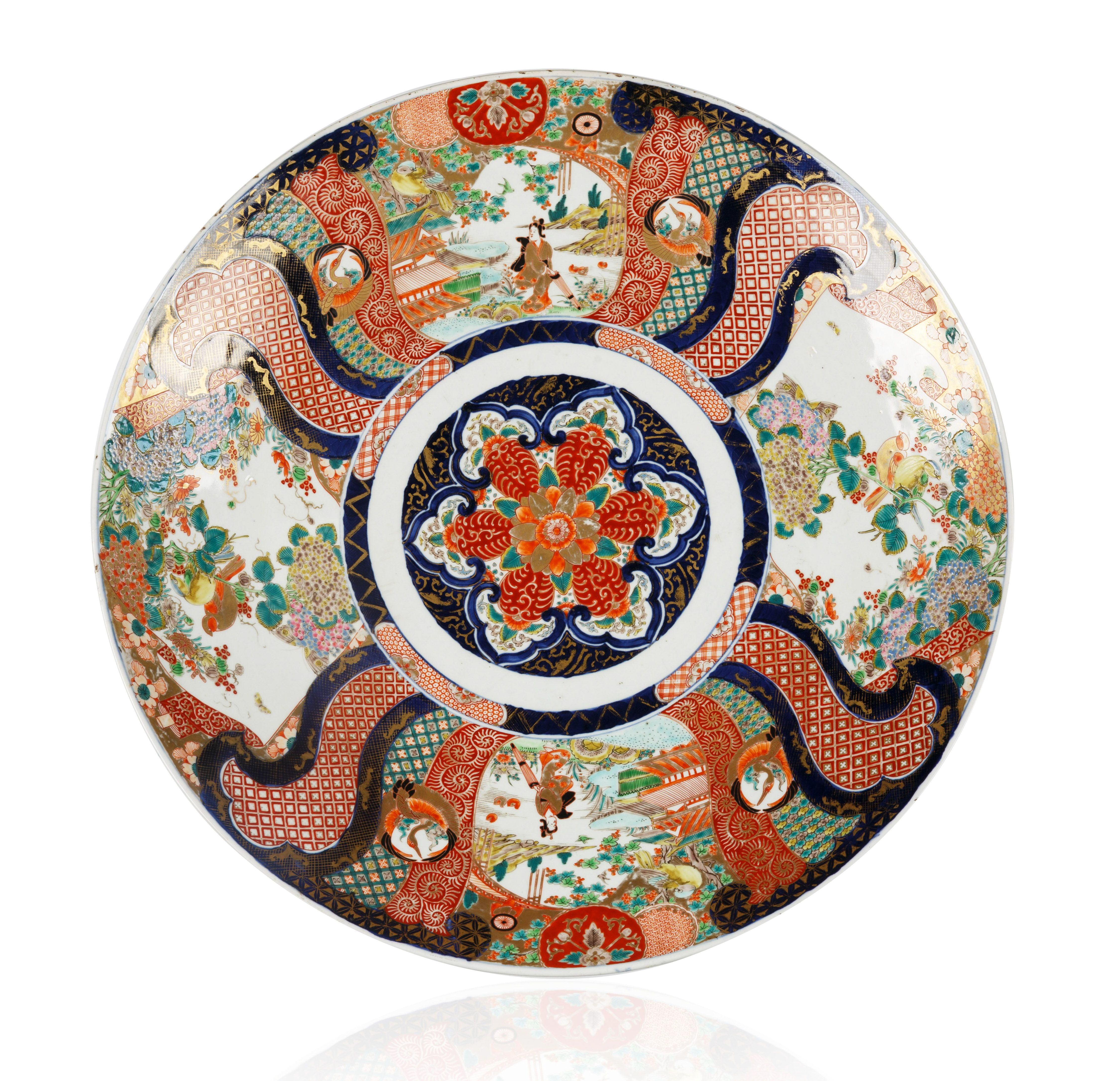 A MEIJI PERIOD (1868-1912) PORCELAIN IMARI PLATE