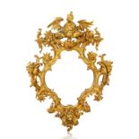 ORMOLU GILT BRASS WALL MIRROR, MOST LIKELY FRENCH