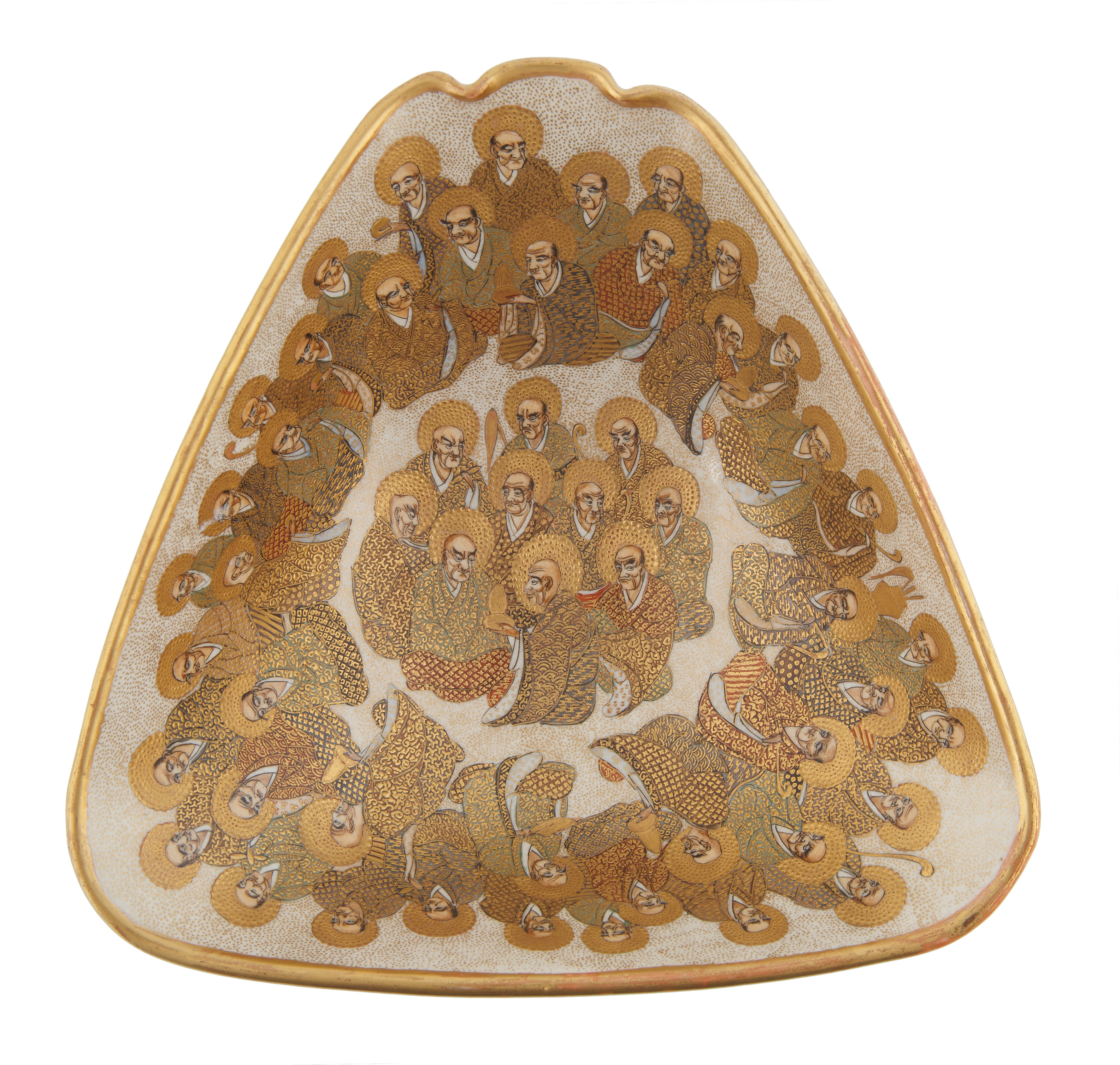 CIRCA 1912-1926 SMALL JAPANESE PORCELAIN SATSUMA DISH - Image 2 of 4