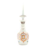 LAST QUARTER OF 19TH CENTURY FRENCH BOHEMIAN OPALINE DECANTER