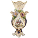 MEISSEN-STYLE PORCELAIN RELIEF VASE