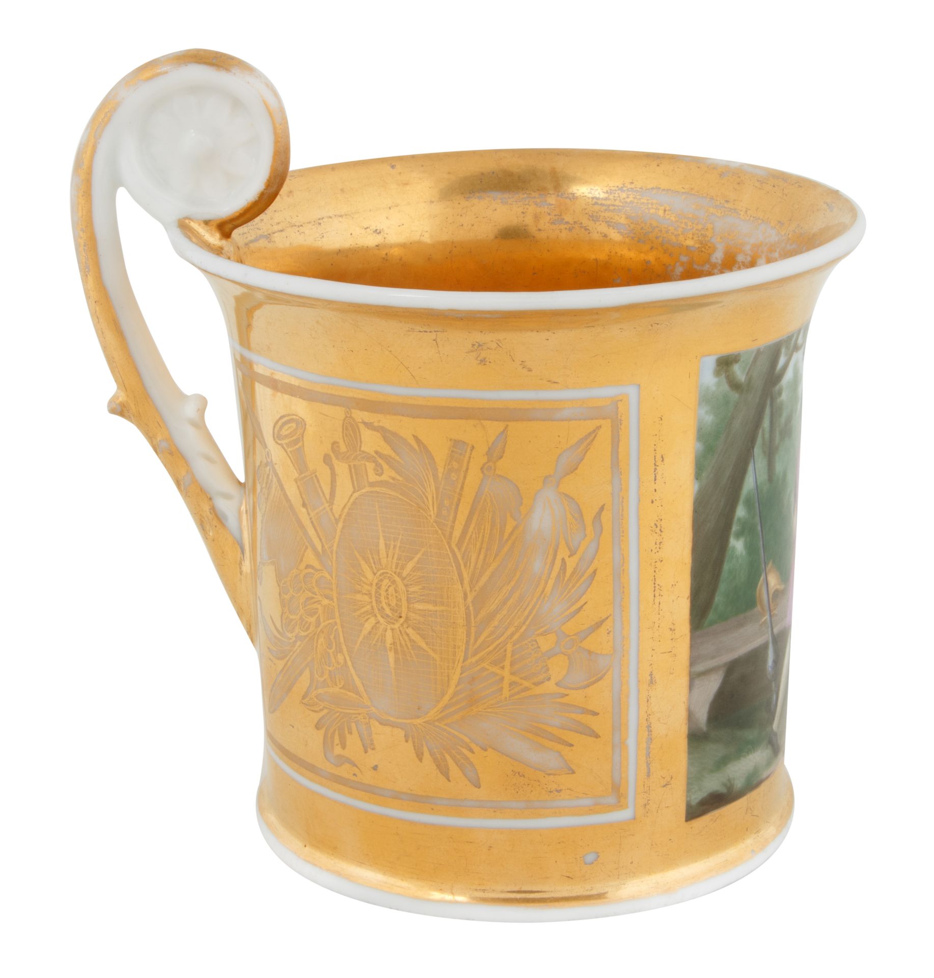 19TH CENTURY LARGE RUSSIAN PORCELAIN GILT CUP - Image 3 of 5