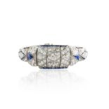 ART DECO DIAMOND AND SAPPHIRE BRACELET