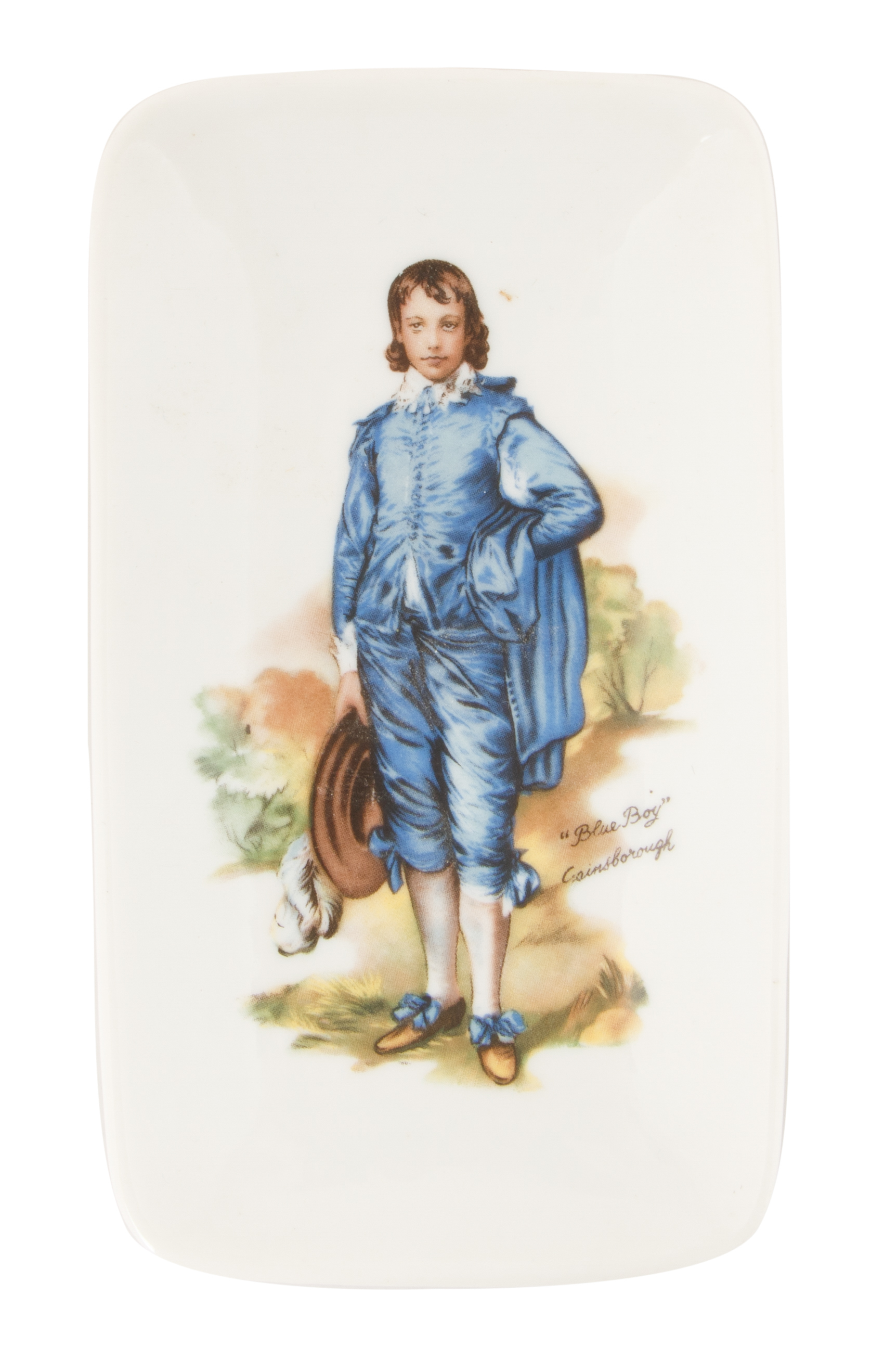 LIMOGES FRANCE BLUE BOY OF GAINSBOROUGH PORCELAIN DISH - Image 2 of 4