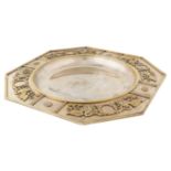 1908-1917 FABERGE GILT SILVER TRAY