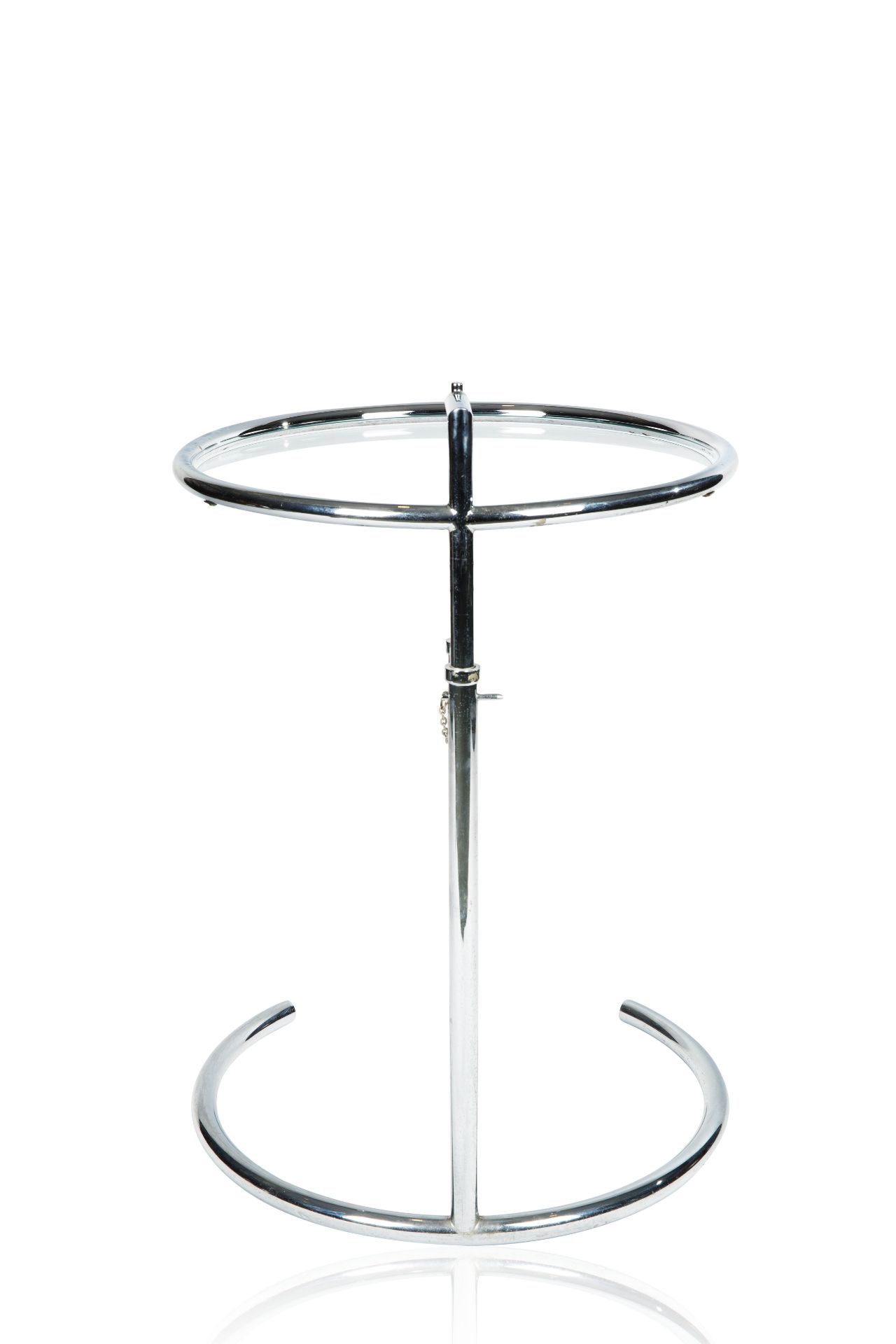 A EILEEN GRAY E1027 CHROME AND GLASS SIDE TABLE - Image 2 of 4