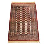 VINTAGE 6' X 4' HAND-KNOTTED BOKHARA KILIM RUG