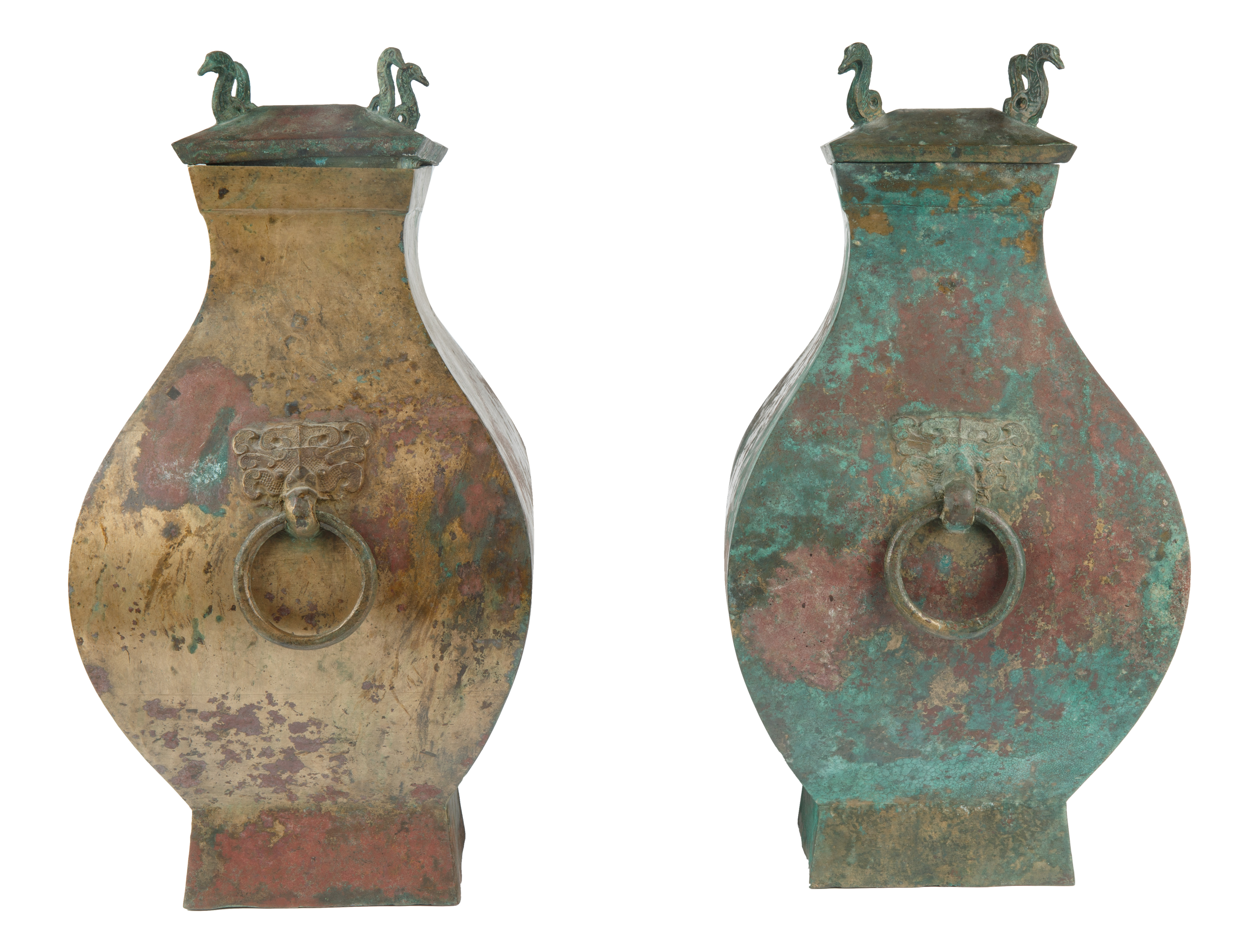 HAN DYNASTY FANGHU BRONZE RITUAL VESSELS AND COVERS - Bild 2 aus 6