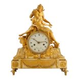 CLEMENT A PARIS FRENCH EMPIRE BRONZE MANTEL CLOCK